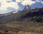 View of Mt Kenya peaks from Sirimon route